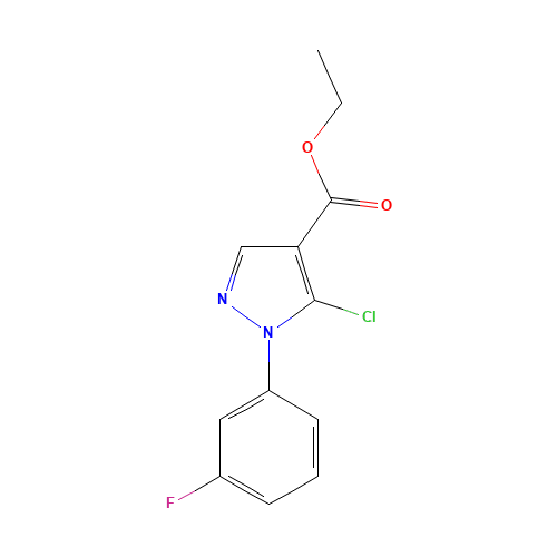 ethyl 5-chloro-1-(3-fluorophenyl)pyrazole-4-carboxylate (CAS: 1245101-31-8) - Chemical Structure and Molecular Formula 