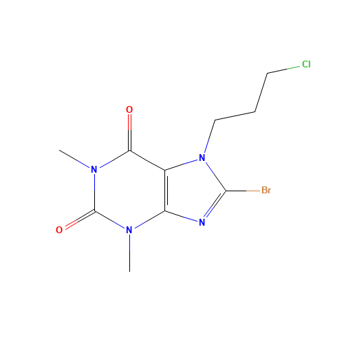 8-bromo-7-(3-chloropropyl)-1,3-dimethylpurine-2,6-dione (CAS: 98408-17-4) - Related Chemical Product