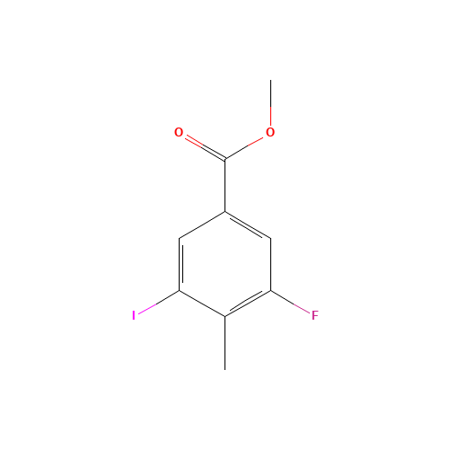 methyl 3-fluoro-5-iodo-4-methylbenzoate (CAS: 861905-21-7) - Chemical Structure and Molecular Formula 