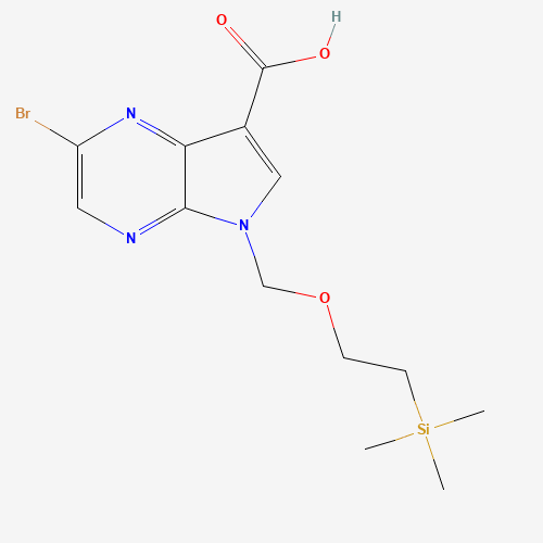 2-bromo-5-(2-trimethylsilylethoxymethyl)pyrrolo[2,3-b]pyrazine-7-carboxylic acid (CAS: 1334674-90-6) - Related Chemical Product