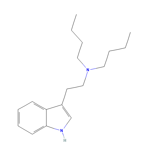 N-butyl-N-[2-(1H-indol-3-yl)ethyl]butan-1-amine (CAS: 15741-77-2) - Chemical Structure and Molecular Formula 