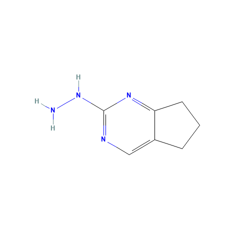 6,7-dihydro-5H-cyclopenta[d]pyrimidin-2-ylhydrazine (CAS: 1372875-19-8) - Chemical Structure and Molecular Formula 