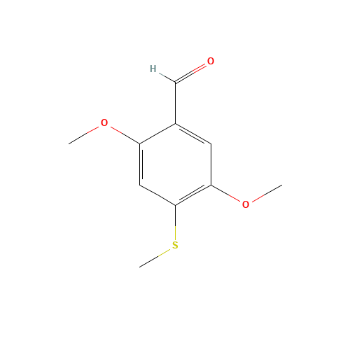 2,5-dimethoxy-4-methylsulfanylbenzaldehyde (CAS: 61638-04-8) - Chemical Structure and Molecular Formula 