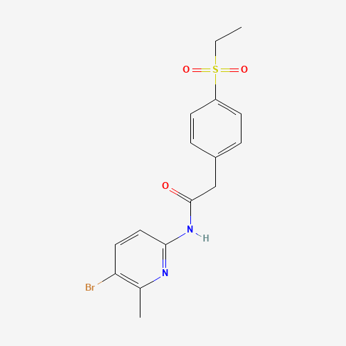 N-(5-bromo-6-methylpyridin-2-yl)-2-(4-ethylsulfonylphenyl)acetamide (CAS: 1426804-82-1) - Related Chemical Product