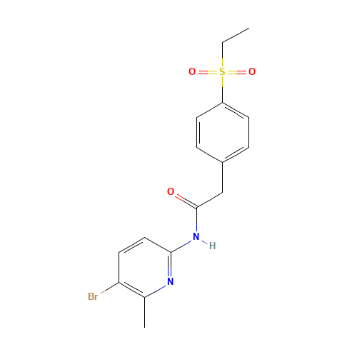N-(5-bromo-6-methylpyridin-2-yl)-2-(4-ethylsulfonylphenyl)acetamide (CAS: 1426804-82-1) - Related Chemical Product