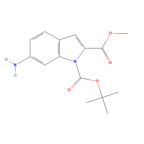 1-O-tert-butyl 2-O-methyl 6-aminoindole-1,2-dicarboxylate (CAS: 1049677-82-8) - Related Chemical Product