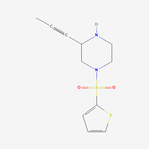 3-prop-1-ynyl-1-thiophen-2-ylsulfonylpiperazine (CAS: 1361224-35-2) - Chemical Structure and Molecular Formula 