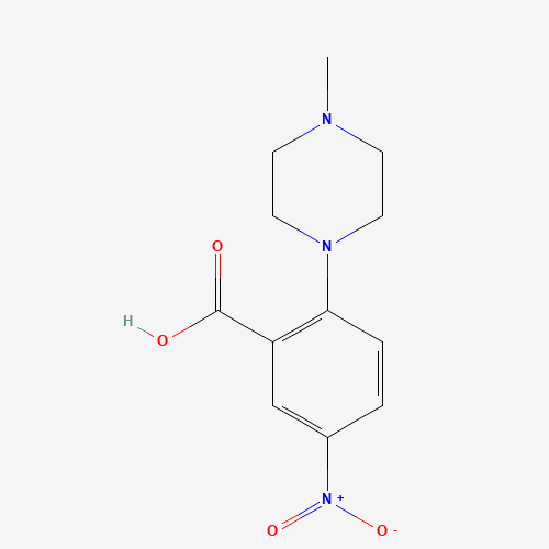 2-(4-methylpiperazin-1-yl)-5-nitrobenzoic acid (CAS: 78244-06-1) - Chemical Structure and Molecular Formula 