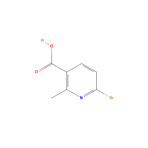 6-bromo-2-methylpyridine-3-carboxylic acid (CAS: 1060805-97-1) - Chemical Structure and Molecular Formula 