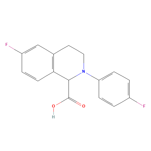 6-fluoro-2-(4-fluorophenyl)-3,4-dihydro-1H-isoquinoline-1-carboxylic acid (CAS: 1260638-18-3) - Related Chemical Product