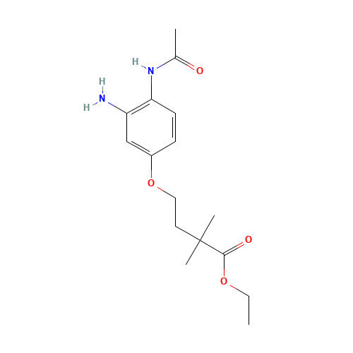 ethyl 4-(4-acetamido-3-aminophenoxy)-2,2-dimethylbutanoate (CAS: 808747-09-3) - Related Chemical Product