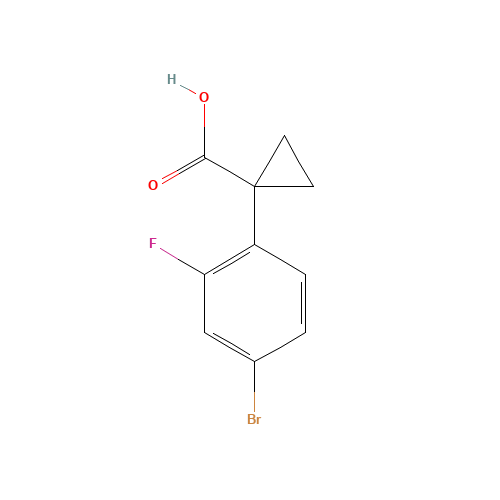 1-(4-bromo-2-fluorophenyl)cyclopropane-1-carboxylic acid (CAS: 872422-15-6) - Chemical Structure and Molecular Formula 