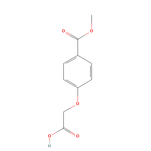 2-(4-methoxycarbonylphenoxy)acetic acid (CAS: 90812-66-1) - Chemical Structure and Molecular Formula 