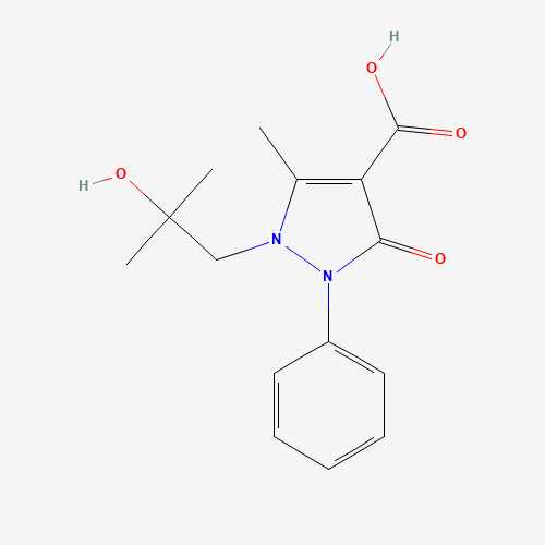 1-(2-hydroxy-2-methylpropyl)-5-methyl-3-oxo-2-phenylpyrazole-4-carboxylic acid (CAS: 913376-56-4) - Related Chemical Product