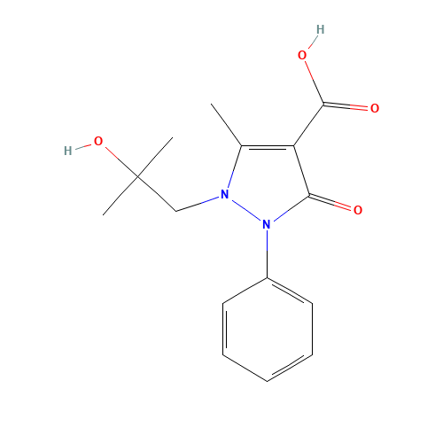 1-(2-hydroxy-2-methylpropyl)-5-methyl-3-oxo-2-phenylpyrazole-4-carboxylic acid (CAS: 913376-56-4) - Related Chemical Product