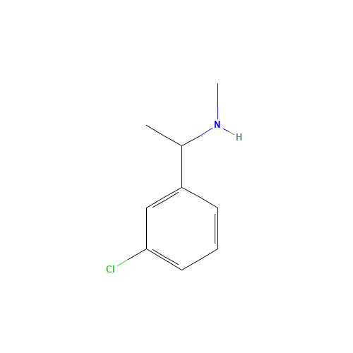 1-(3-chlorophenyl)-N-methylethanamine (CAS: 149529-99-7) - Chemical Structure and Molecular Formula 