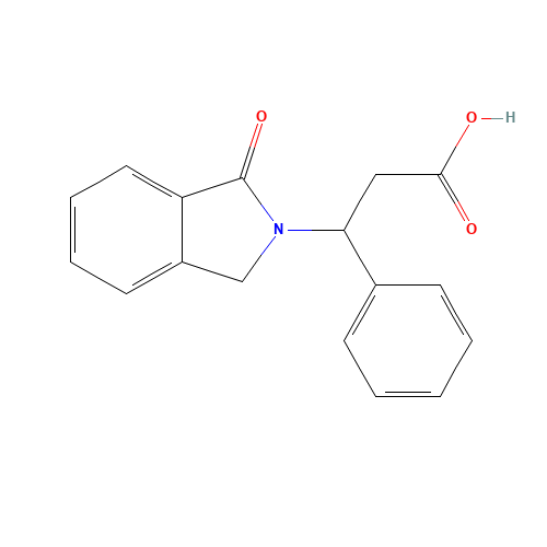 3-(3-oxo-1H-isoindol-2-yl)-3-phenylpropanoic acid (CAS: 167886-71-7) - Related Chemical Product