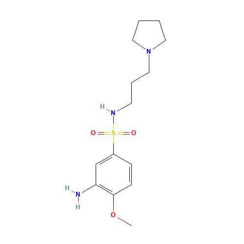 3-amino-4-methoxy-N-(3-pyrrolidin-1-ylpropyl)benzenesulfonamide (CAS: 1306125-38-1) - Chemical Structure and Molecular Formula 