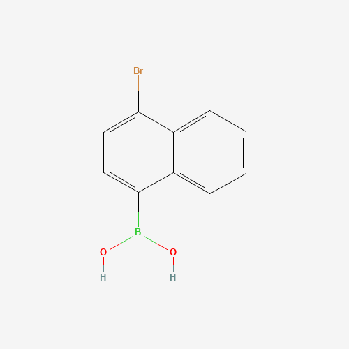 (4-bromonaphthalen-1-yl)boronic acid (CAS: 145965-14-6) - Chemical Structure and Molecular Formula 
