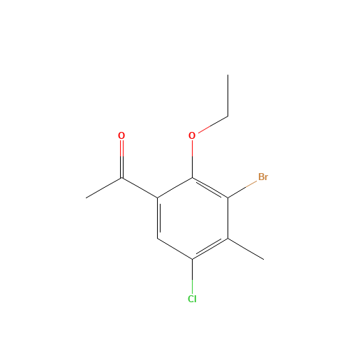 1-(3-bromo-5-chloro-2-ethoxy-4-methylphenyl)ethanone (CAS: 1426700-25-5) - Related Chemical Product