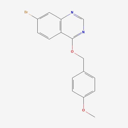 7-bromo-4-[(4-methoxyphenyl)methoxy]quinazoline (CAS: 1334602-75-3) - Chemical Structure and Molecular Formula 