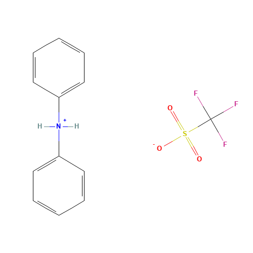 diphenylazanium;trifluoromethanesulfonate (CAS: 164411-06-7) - Chemical Structure and Molecular Formula 