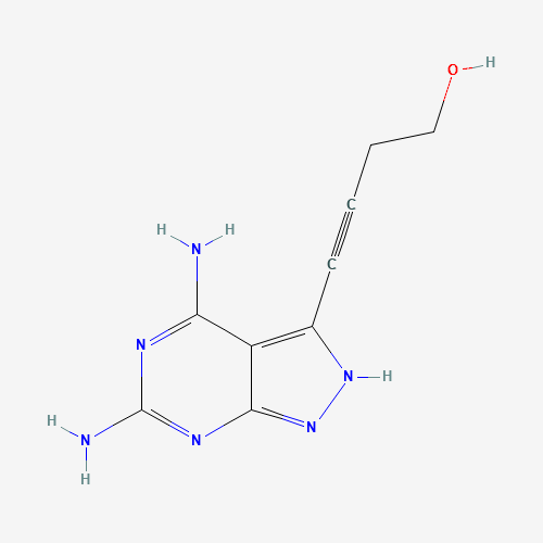 4-(4,6-diamino-2H-pyrazolo[3,4-d]pyrimidin-3-yl)but-3-yn-1-ol (CAS: 595586-23-5) - Related Chemical Product