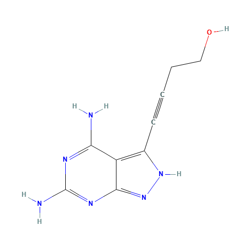 4-(4,6-diamino-2H-pyrazolo[3,4-d]pyrimidin-3-yl)but-3-yn-1-ol (CAS: 595586-23-5) - Related Chemical Product