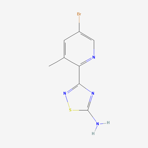 3-(5-bromo-3-methylpyridin-2-yl)-1,2,4-thiadiazol-5-amine (CAS: 1179361-44-4) - Chemical Structure and Molecular Formula 