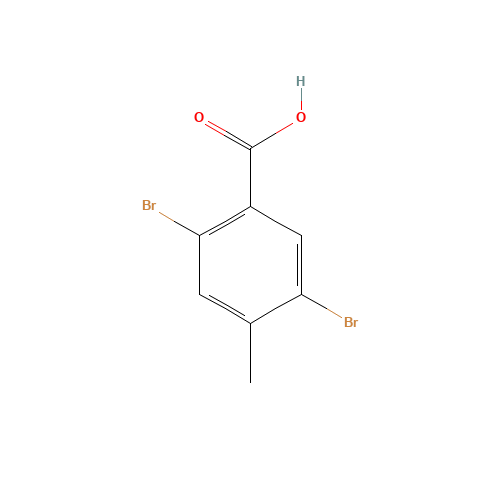 2,5-dibromo-4-methylbenzoic acid (CAS: 20871-01-6) - Chemical Structure and Molecular Formula 