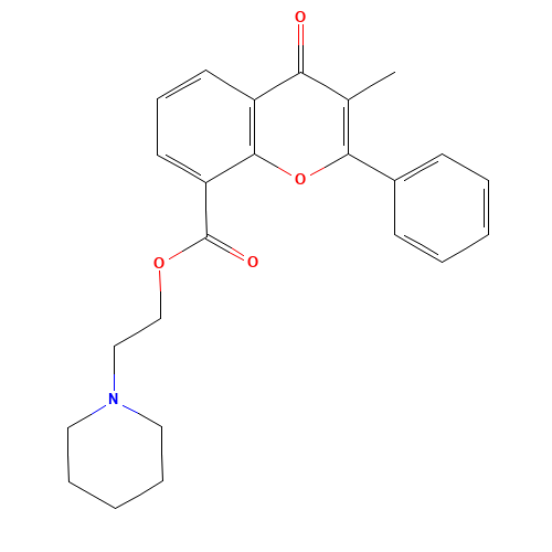 2-piperidin-1-ylethyl 3-methyl-4-oxo-2-phenylchromene-8-carboxylate (CAS: 15301-69-6) - Related Chemical Product