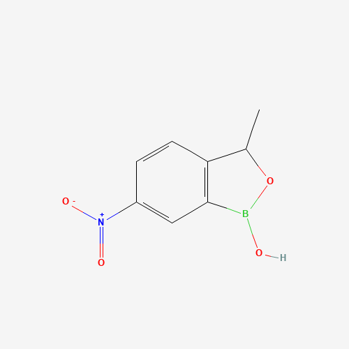 1-hydroxy-3-methyl-6-nitro-3H-2,1-benzoxaborole (CAS: 1266121-73-6) - Chemical Structure and Molecular Formula 