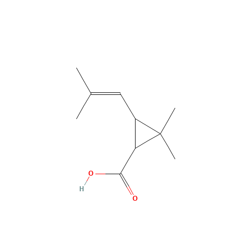 2,2-dimethyl-3-(2-methylprop-1-enyl)cyclopropane-1-carboxylic acid (CAS: 10453-89-1) - Related Chemical Product