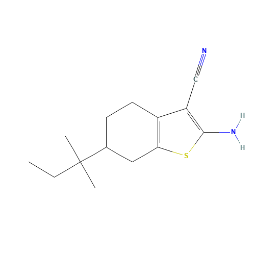 2-amino-6-(2-methylbutan-2-yl)-4,5,6,7-tetrahydro-1-benzothiophene-3-carbonitrile (CAS: 329222-98-2) - Related Chemical Product