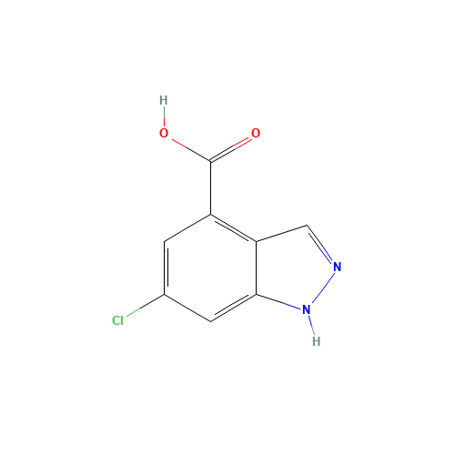 6-chloro-1H-indazole-4-carboxylic acid (CAS: 885522-12-3) - Chemical Structure and Molecular Formula 