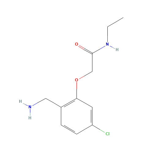 2-[2-(aminomethyl)-5-chlorophenoxy]-N-ethylacetamide (CAS: 199296-17-8) - Chemical Structure and Molecular Formula 