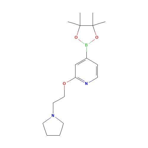 2-(2-pyrrolidin-1-ylethoxy)-4-(4,4,5,5-tetramethyl-1,3,2-dioxaborolan-2-yl)pyridine (CAS: 1610521-14-6) - Related Chemical Product