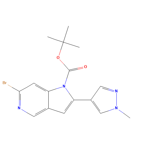 tert-butyl 6-bromo-2-(1-methylpyrazol-4-yl)pyrrolo[3,2-c]pyridine-1-carboxylate (CAS: 1400286-74-9) - Related Chemical Product