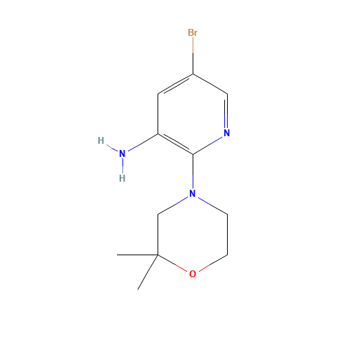 5-bromo-2-(2,2-dimethylmorpholin-4-yl)pyridin-3-amine (CAS: 1248126-98-8) - Related Chemical Product