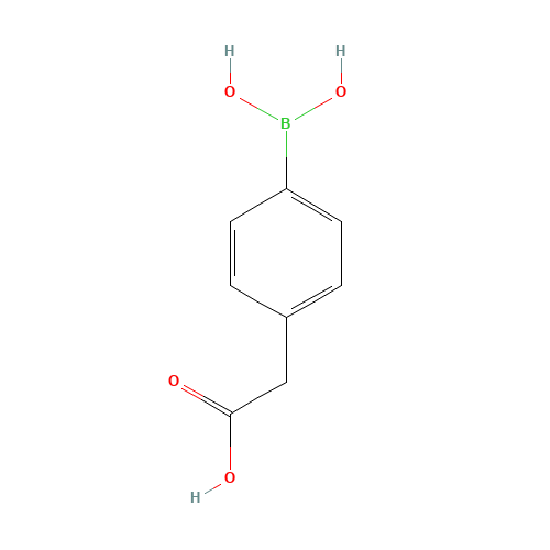2-(4-boronophenyl)acetic acid (CAS: 90111-58-3) - Chemical Structure and Molecular Formula 