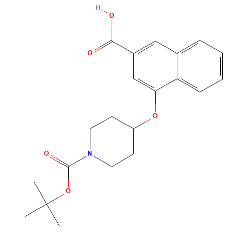 4-[1-[(2-methylpropan-2-yl)oxycarbonyl]piperidin-4-yl]oxynaphthalene-2-carboxylic acid (CAS: 1443209-29-7) - Related Chemical Product