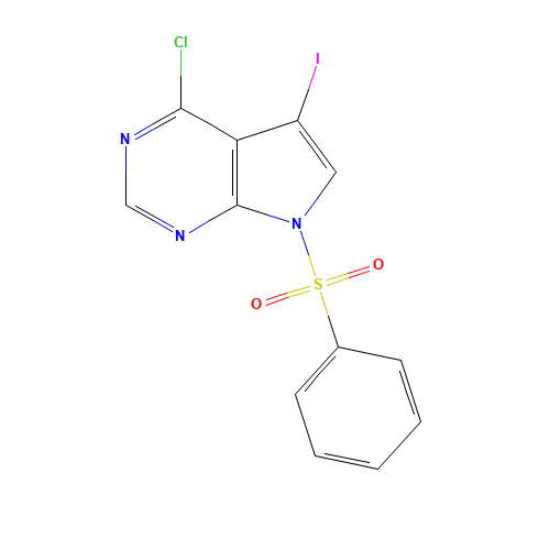 7-(benzenesulfonyl)-4-chloro-5-iodopyrrolo[2,3-d]pyrimidine (CAS: 208459-84-1) - Related Chemical Product