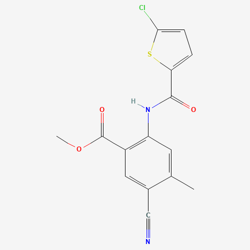 methyl 2-[(5-chlorothiophene-2-carbonyl)amino]-5-cyano-4-methylbenzoate (CAS: 929214-87-9) - Related Chemical Product
