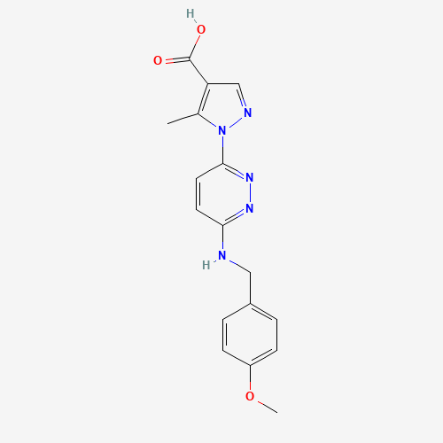1-[6-[(4-methoxyphenyl)methylamino]pyridazin-3-yl]-5-methylpyrazole-4-carboxylic acid (CAS: 1404530-70-6) - Related Chemical Product