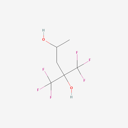 1,1,1-trifluoro-2-(trifluoromethyl)pentane-2,4-diol (CAS: 34844-48-9) - Chemical Structure and Molecular Formula 
