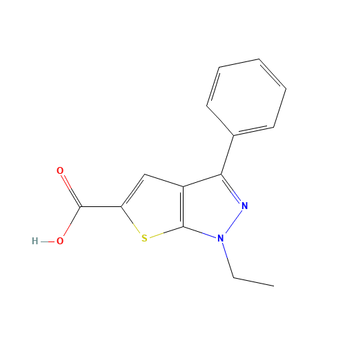 1-ethyl-3-phenylthieno[2,3-c]pyrazole-5-carboxylic acid (CAS: 924645-44-3) - Related Chemical Product