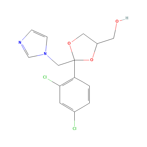 [2-(2,4-dichlorophenyl)-2-(imidazol-1-ylmethyl)-1,3-dioxolan-4-yl]methanol (CAS: 84682-23-5) - Related Chemical Product