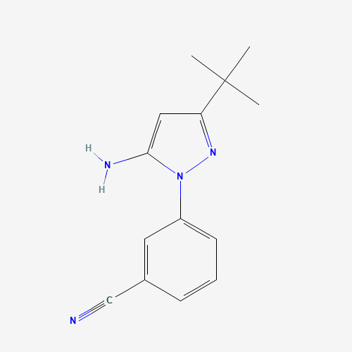 3-(5-amino-3-tert-butylpyrazol-1-yl)benzonitrile (CAS: 876299-39-7) - Related Chemical Product