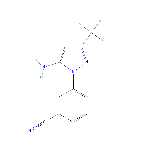 3-(5-amino-3-tert-butylpyrazol-1-yl)benzonitrile (CAS: 876299-39-7) - Related Chemical Product