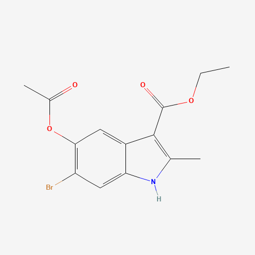ethyl 5-acetyloxy-6-bromo-2-methyl-1H-indole-3-carboxylate (CAS: 20862-92-4) - Chemical Structure and Molecular Formula 